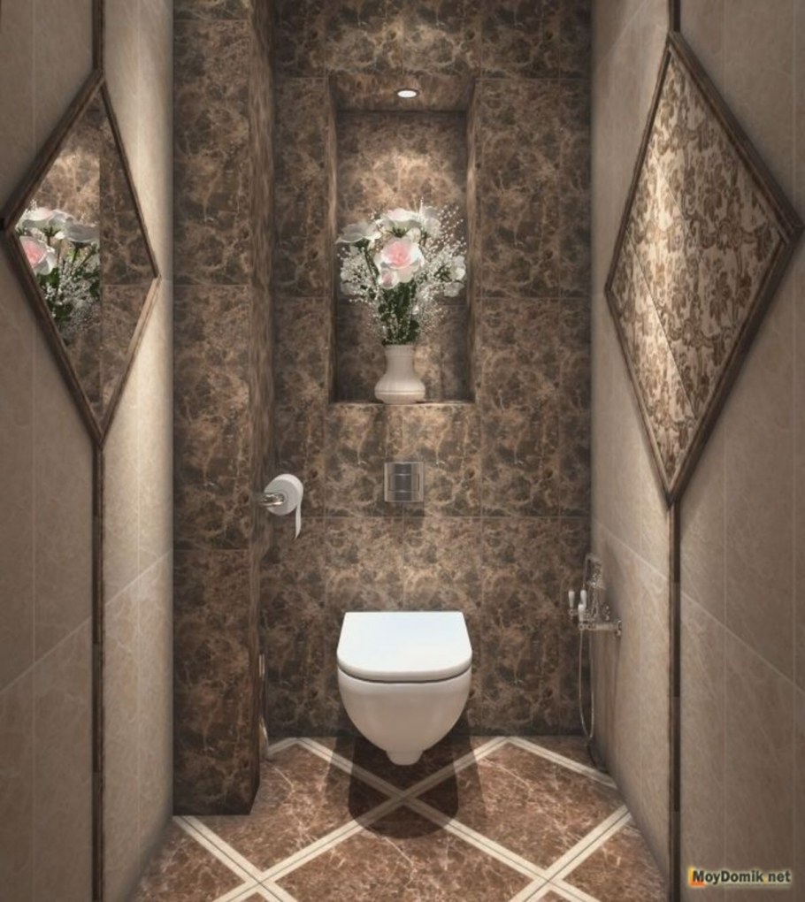 Туалет в сером цвете