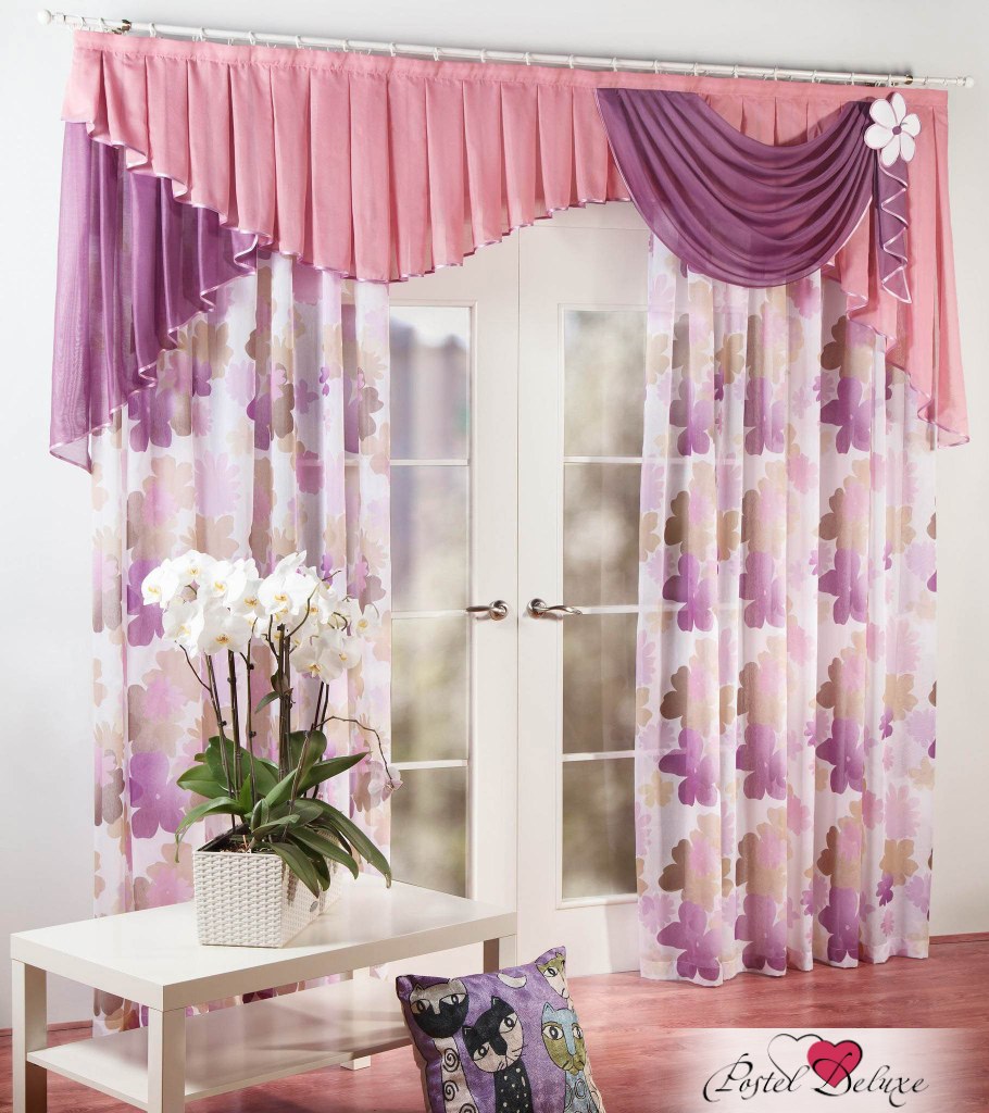 Шторы бордовые Злата Корунка