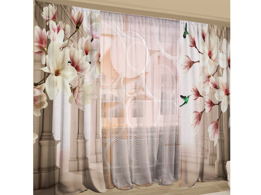 Комплект фотоштор сирень 290х260 СК групп