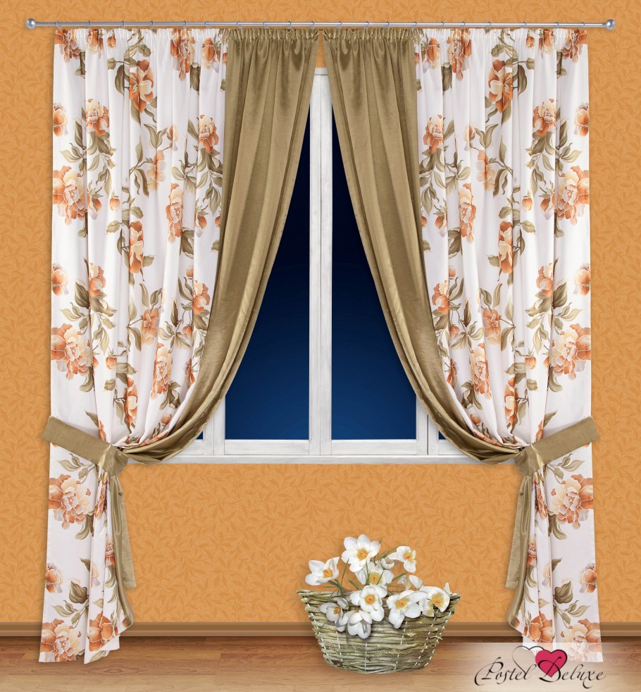 Шторы с тропическим принтом