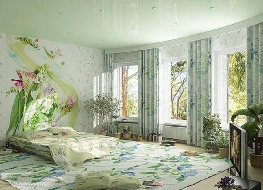 Фотообои в маленькой спальне