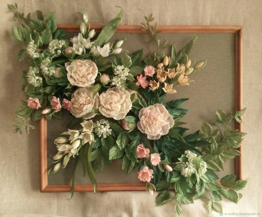 Цветочное панно на стену