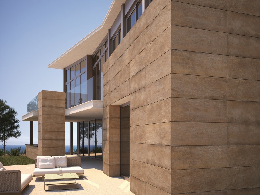 Облицовка фасада керамогранитом