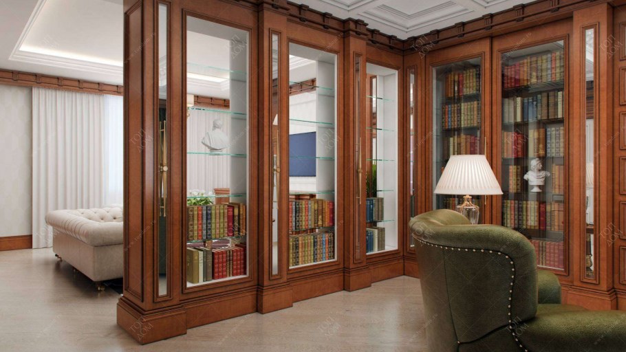 Книжные шкафы в интерьере