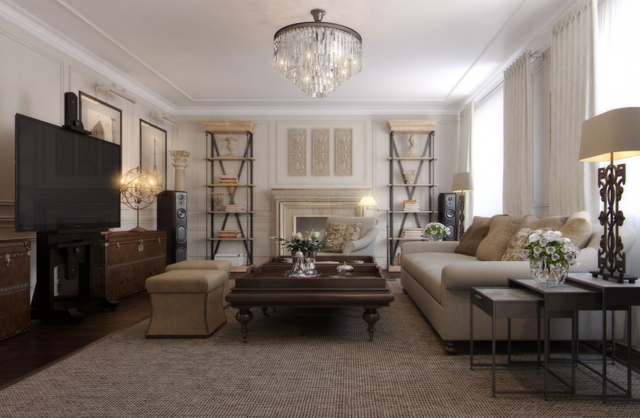 Комната в стиле американской классики