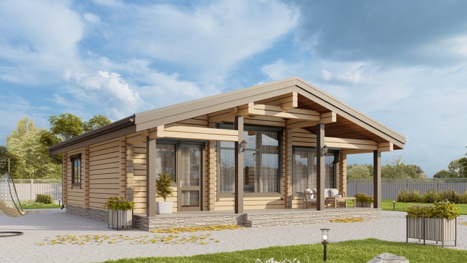 Дом из клееного бруса 100м2