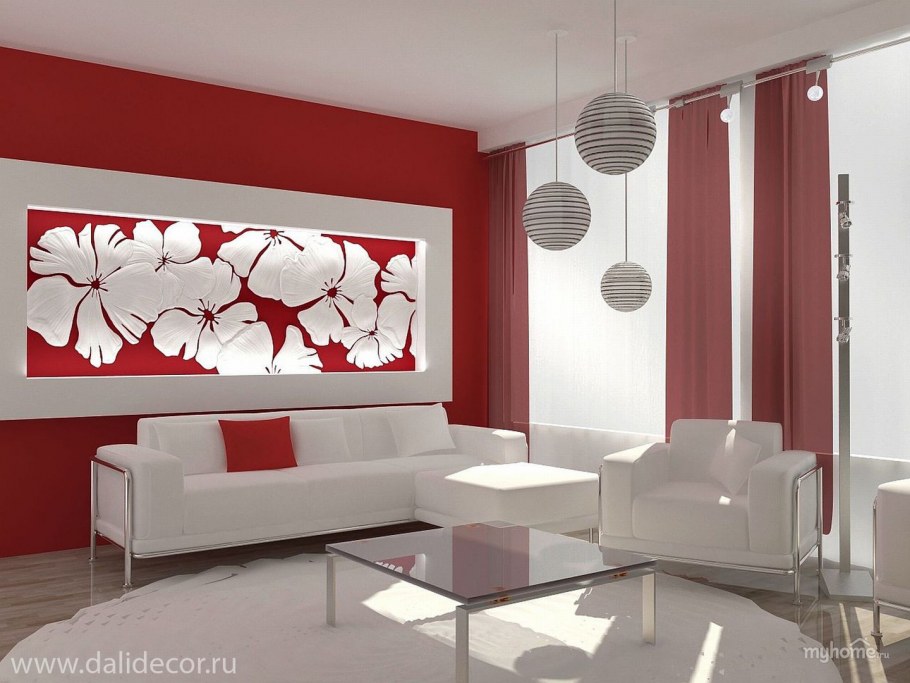 Интерьер с доминантой цвет