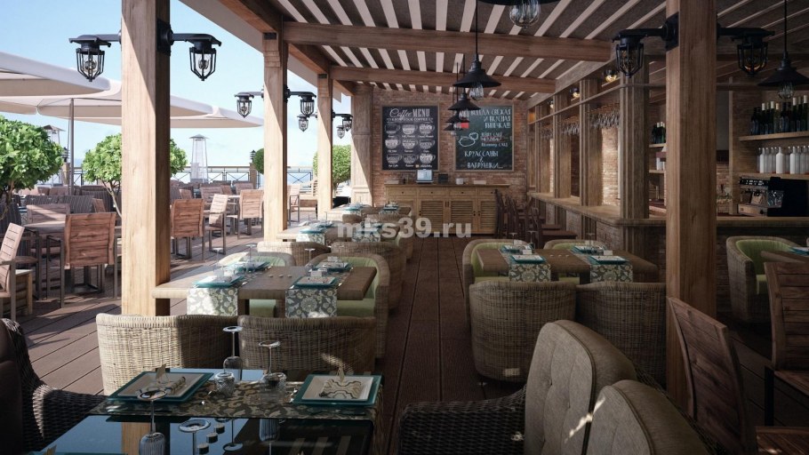 Летняя веранда кафе