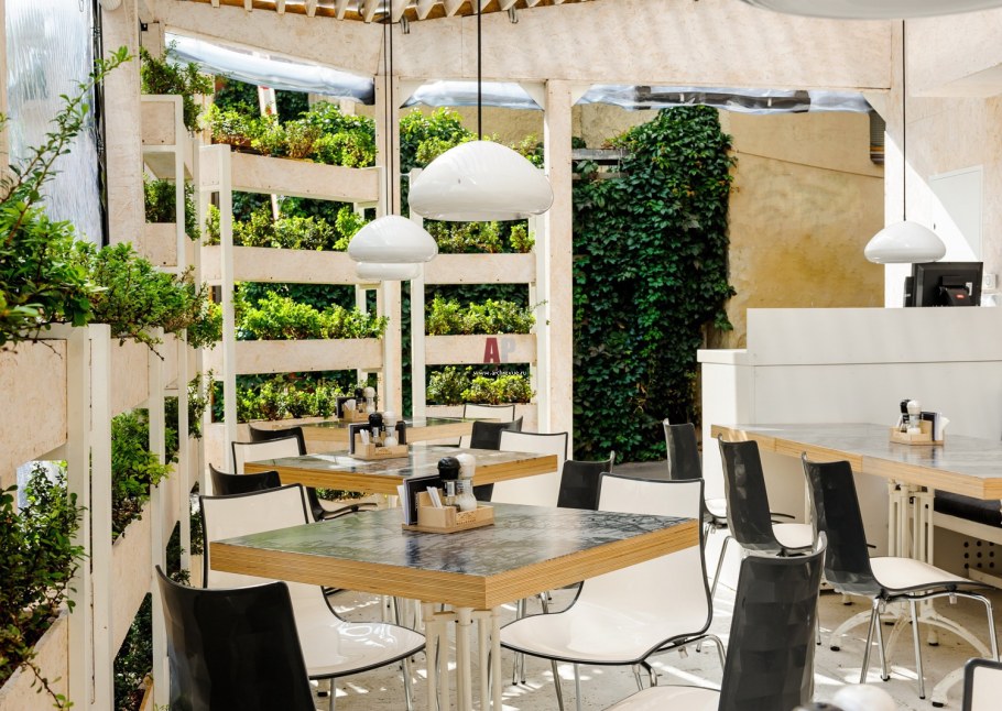 Озеленение ресторана интерьер