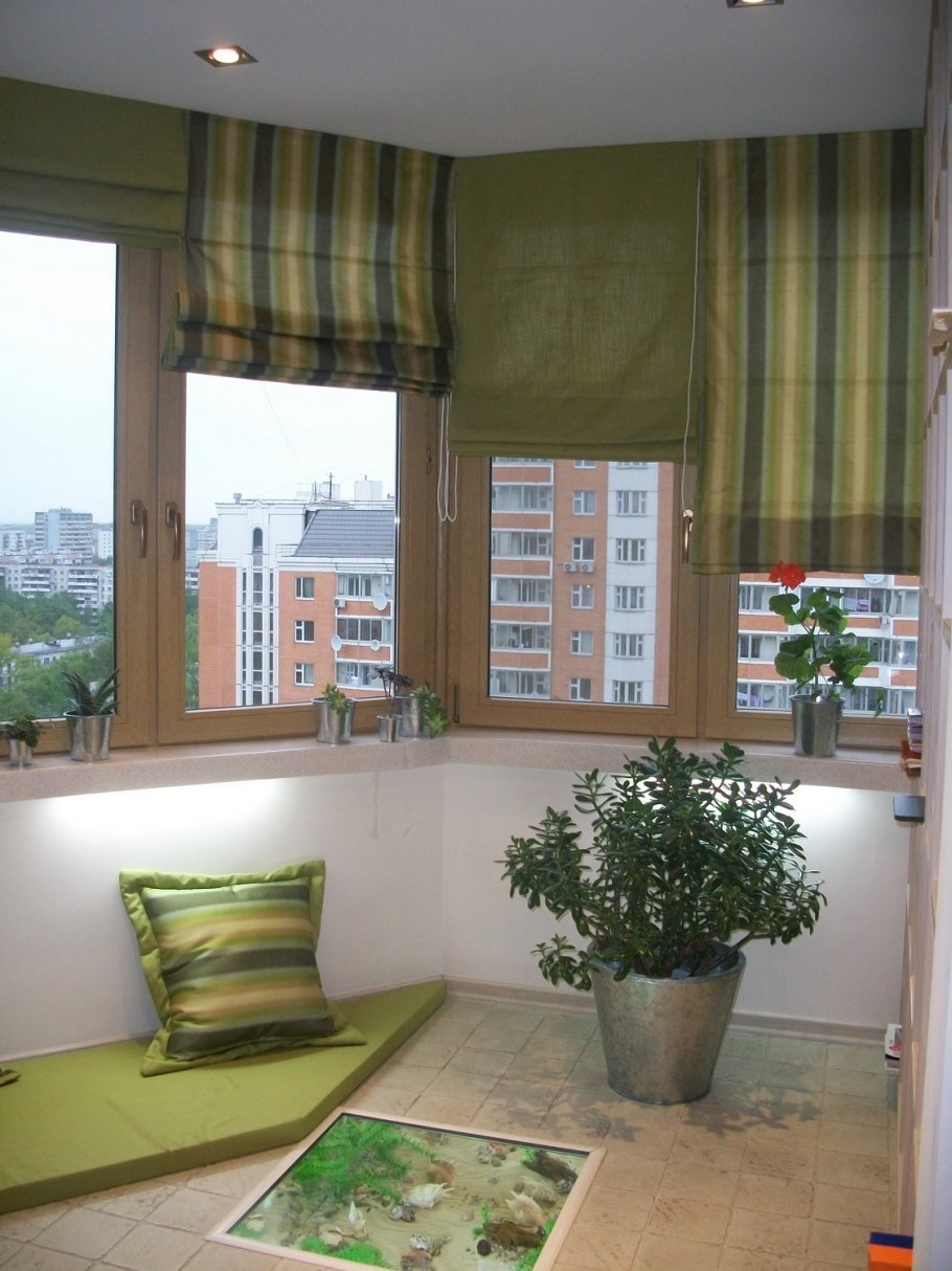 Римские шторы на балкон