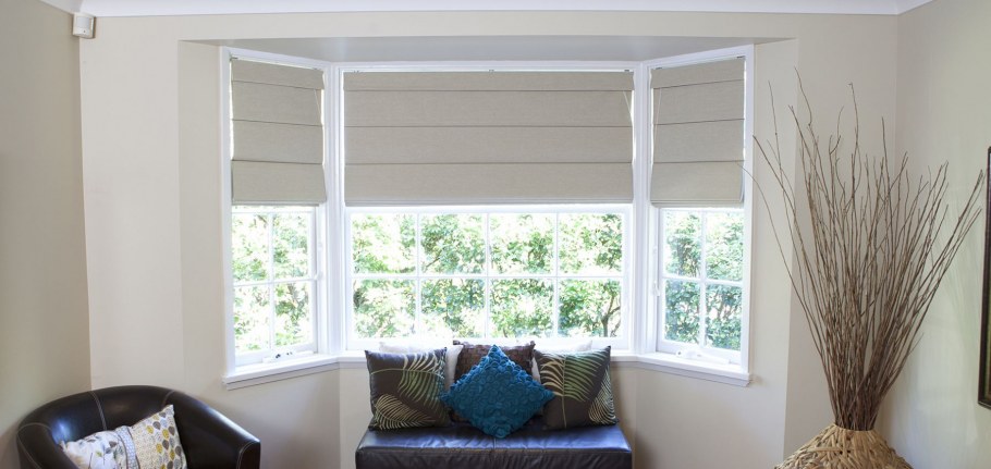 Римская штора в цветочек