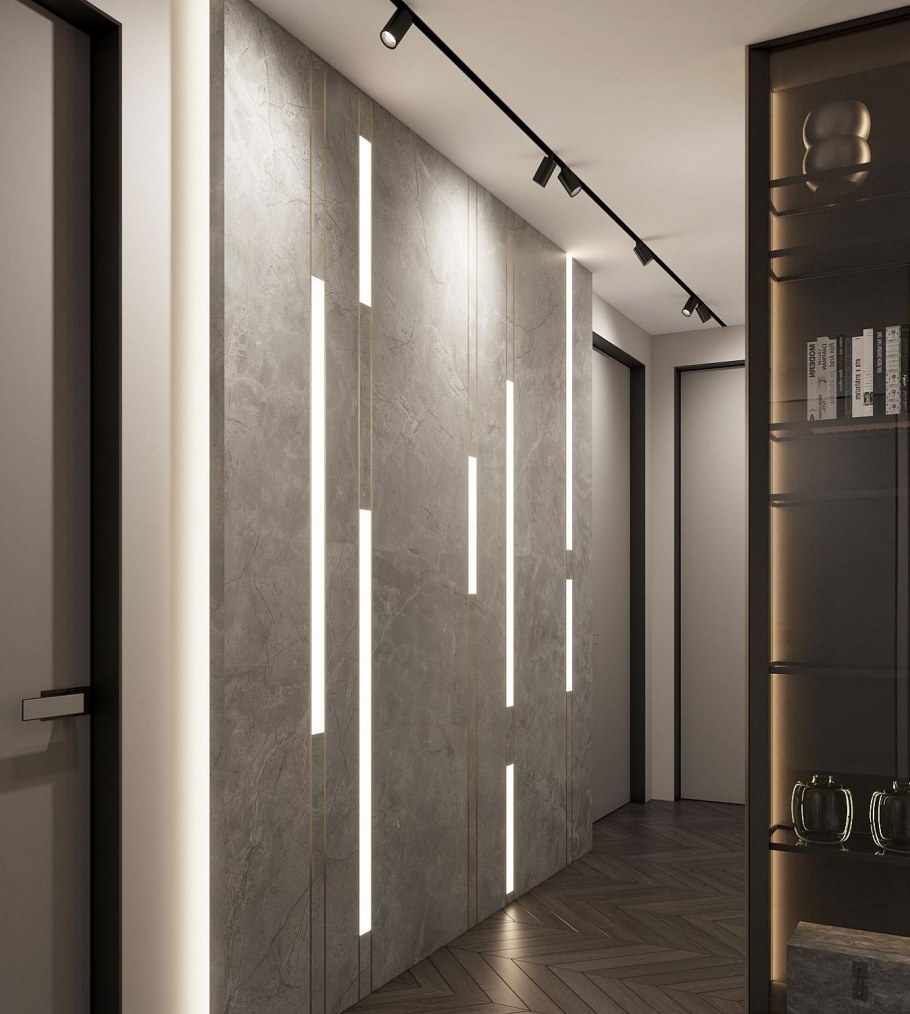 Креативный потолок в коридоре