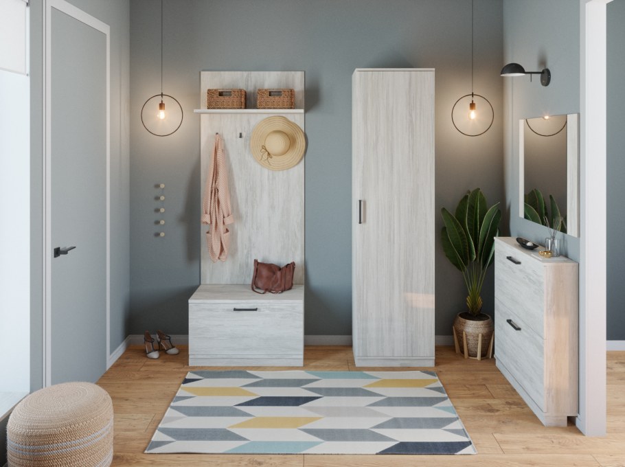 Деревянный шкаф в скандинавском стиле