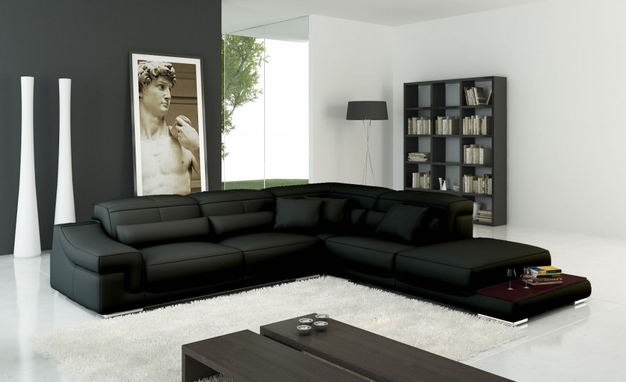 Диван угловой Grey & Black Sectional w/ Sleeper