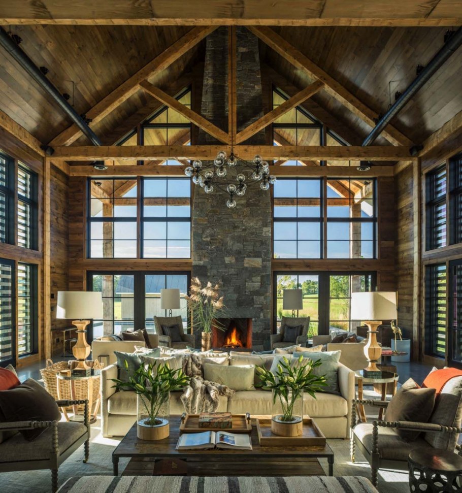 Современный интерьер в стиле фармхаус