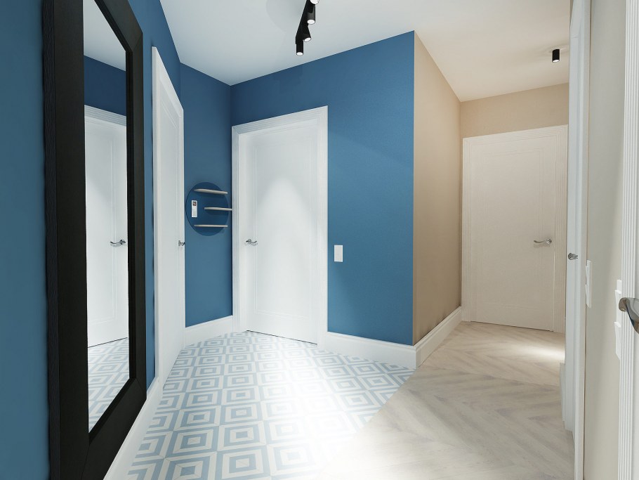 Серые стены белый плинтус