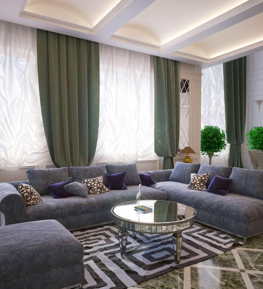 Планировка гостиной в частном доме