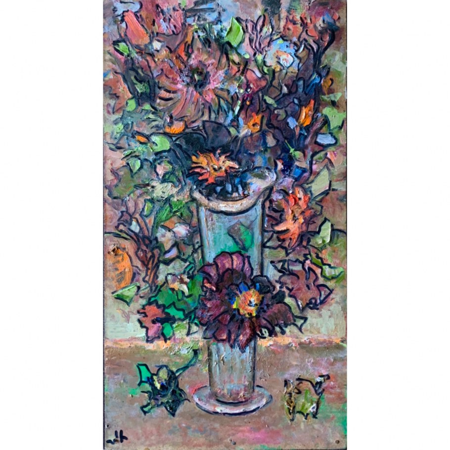 Ваза с цветами картина авангардное искусство