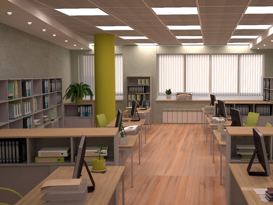 Планировки офисов с мебелью