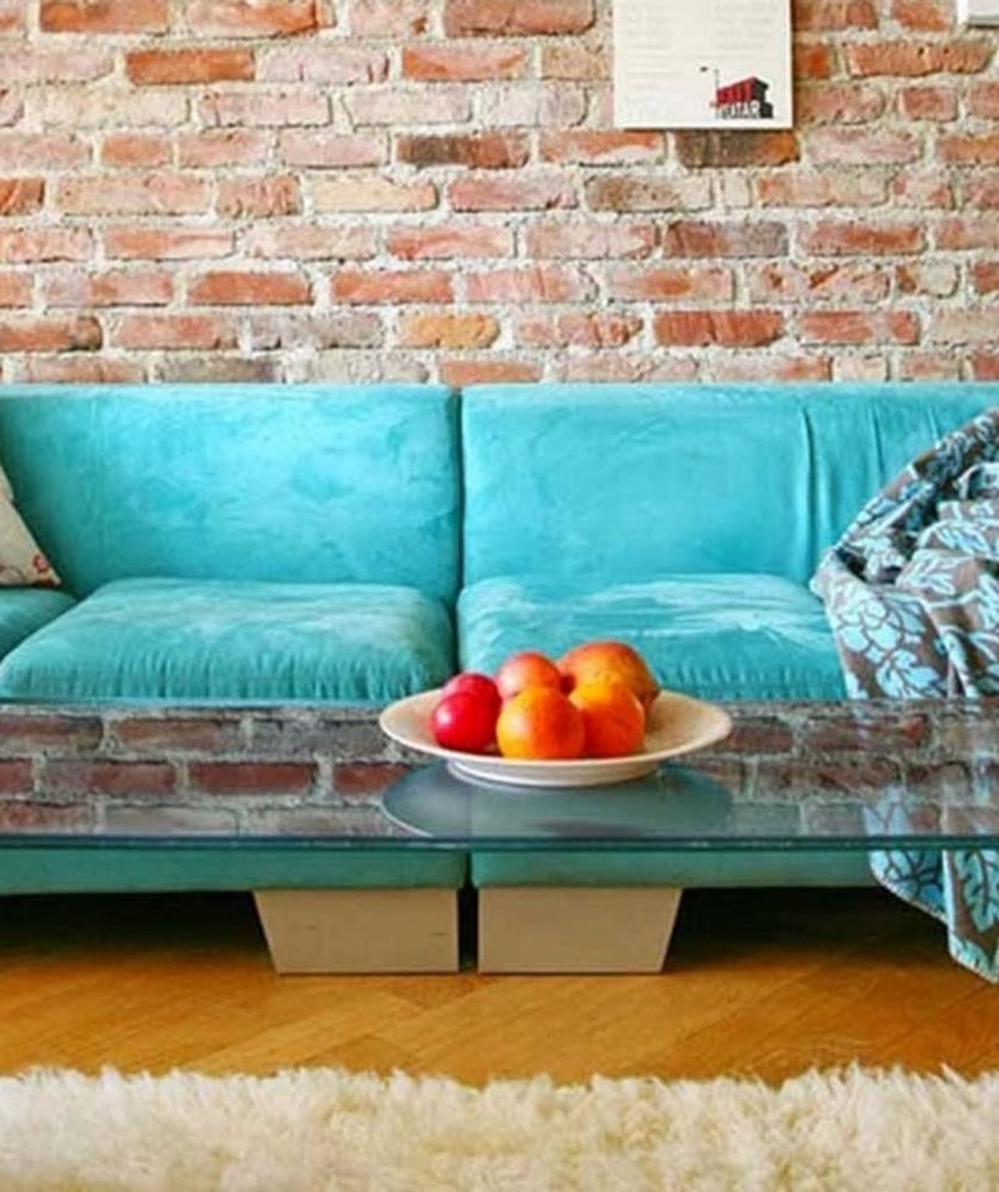 Красный кирпич в интерьере