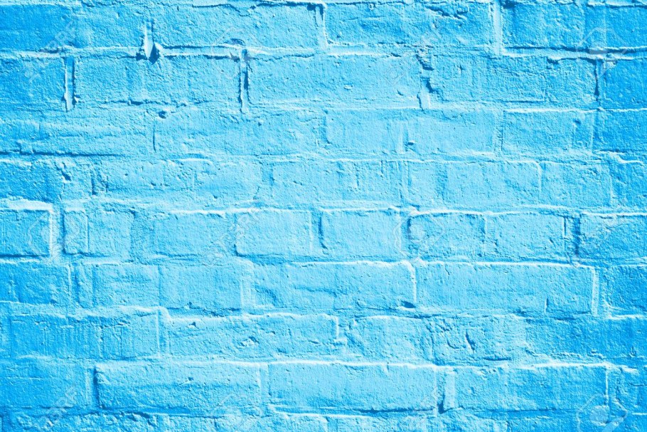 Голубая кирпичная стена 16 на 9