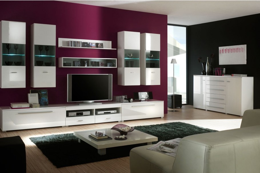 Стенка Jang белая BRW