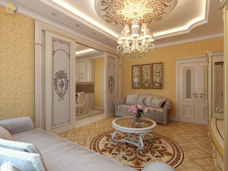 Красивые потолки классика