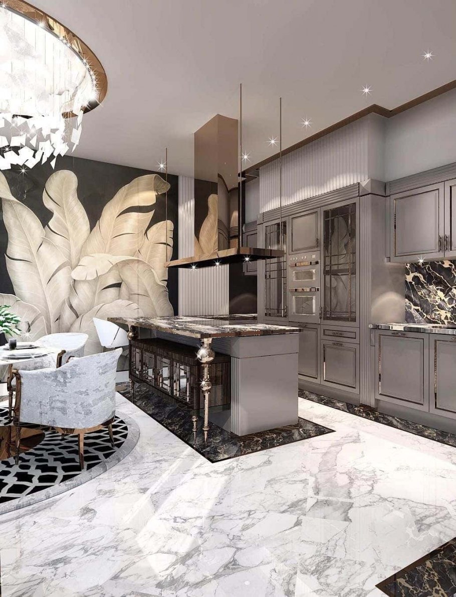 Интерьер шикарных кухонь