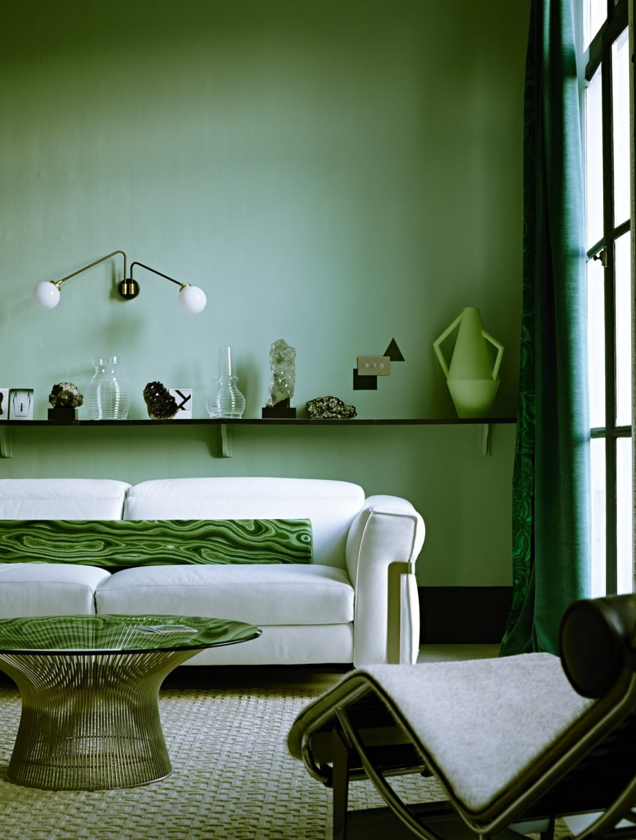 Современный интерьер в зеленых тонах