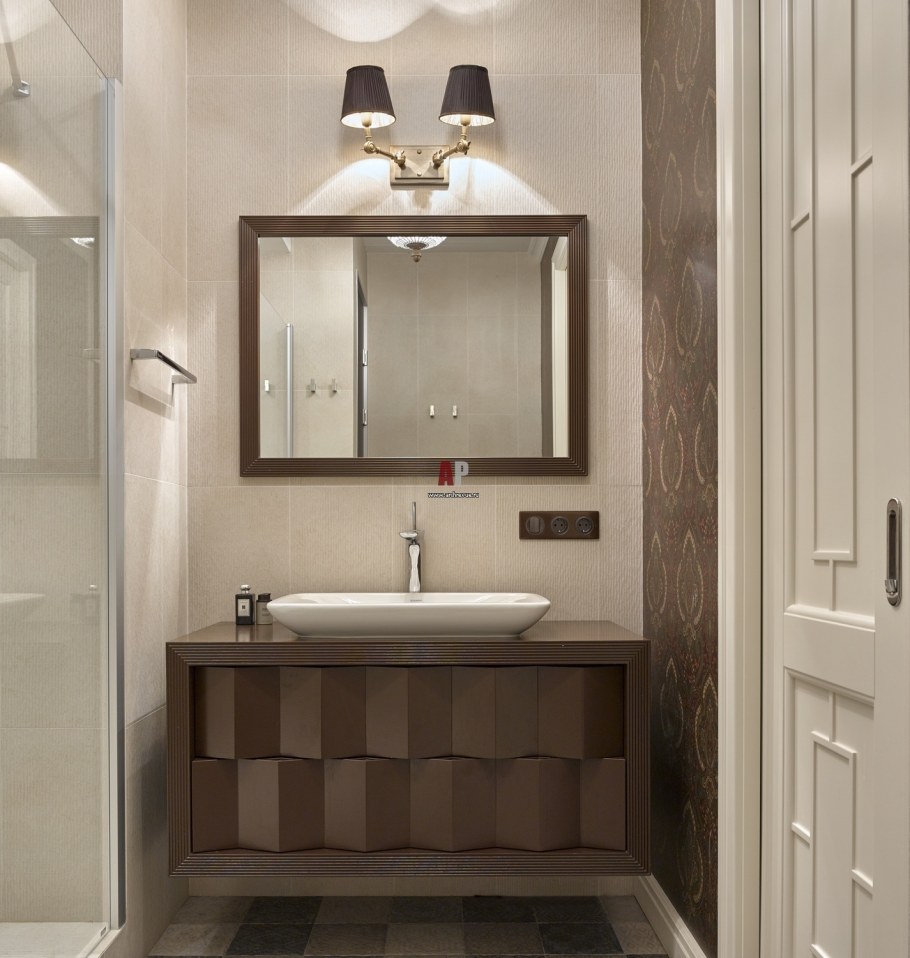 Санузел в стиле американская классика