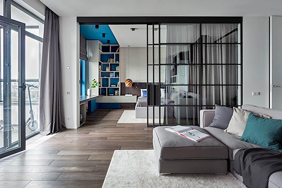 Лофт перегородки в интерьере квартиры