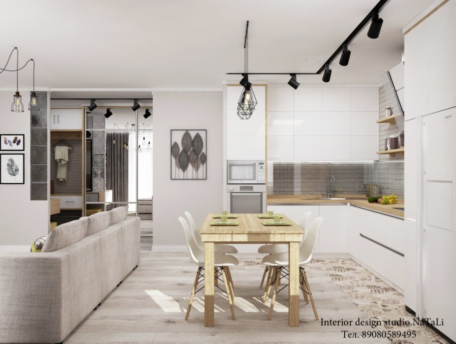 Гостиная Сканди лофт