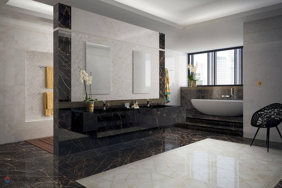 Керамогранит Marbles Cersanit пол черный