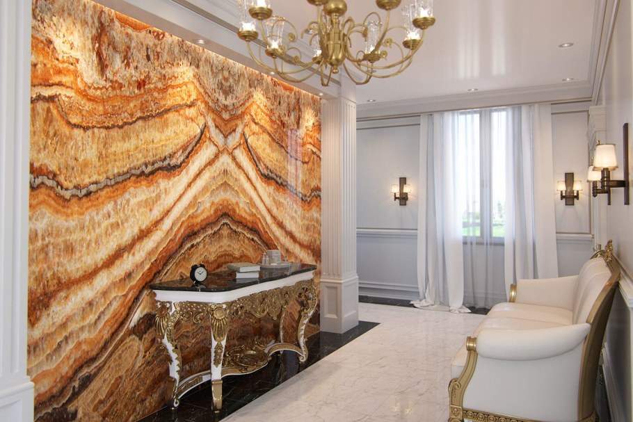 Панно из мрамора на стену