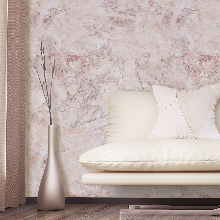 White & Gold Marble Wallpaper Mural