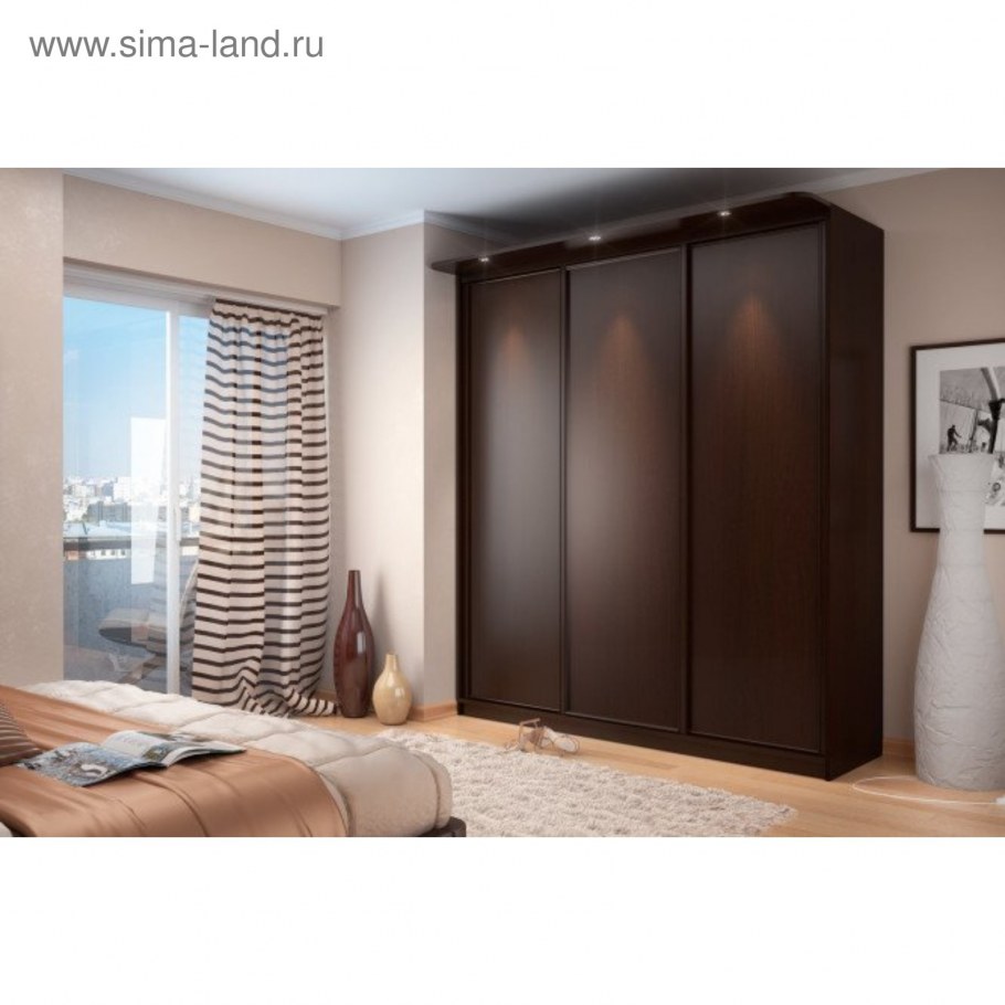 Шкаф купе коричневый
