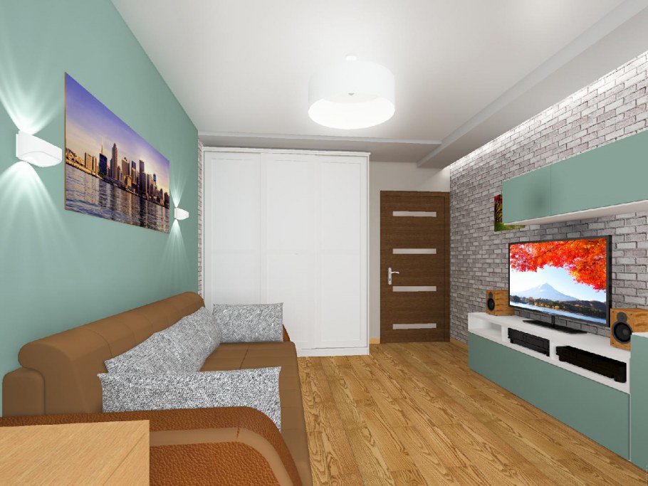 Интерьер стандартного зала квартиры