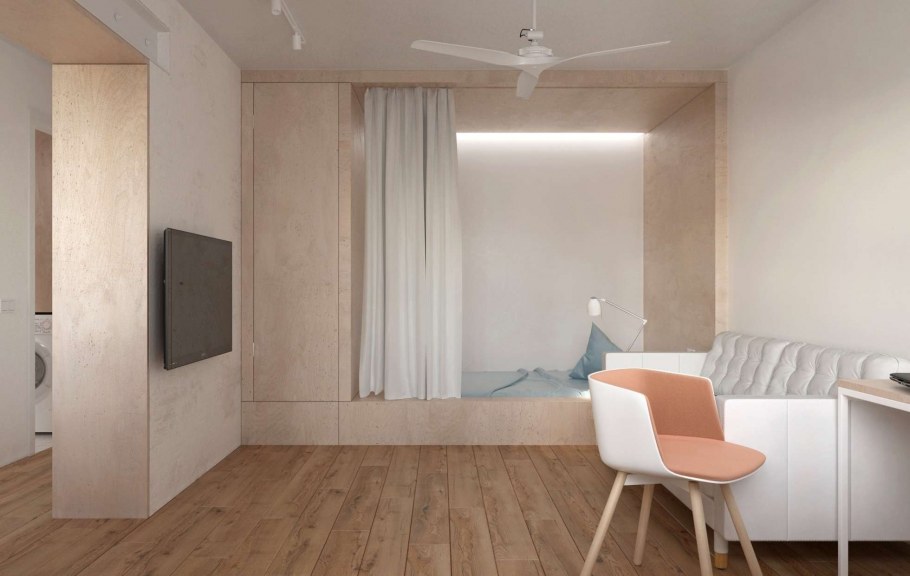 Хрущёвка 2 комнатная в стиле минимализма