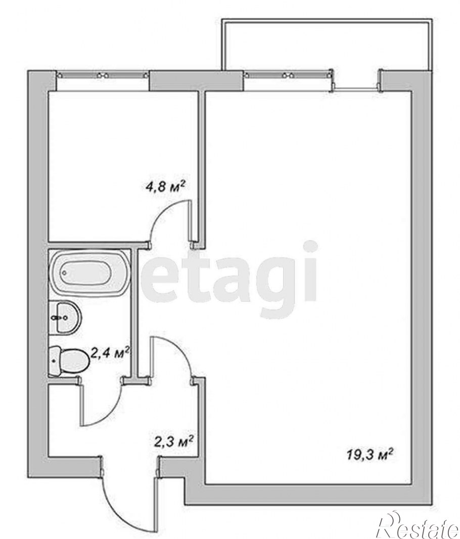 Планировка однокомнатной хрущевки 30 кв.м
