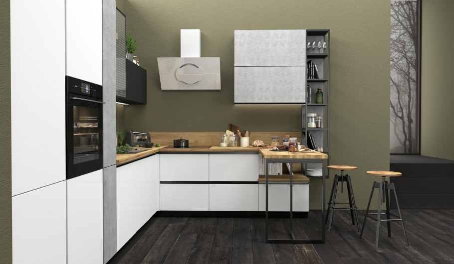 Кухня Egger бетон Чикаго