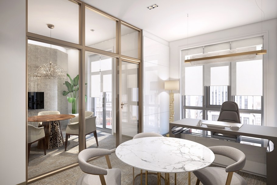 Офис дизайн интерьера светлый