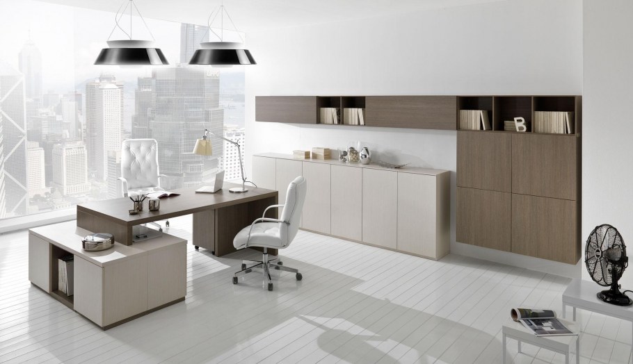 Кабинет белый современный