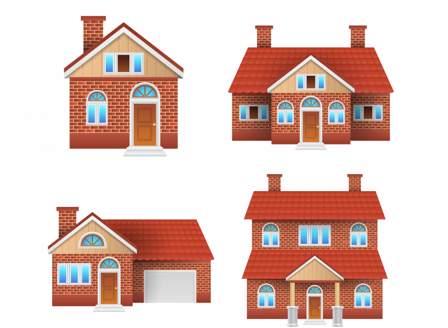 Иллюстрации разных домов