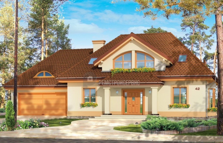 Загородный дом с гаражом