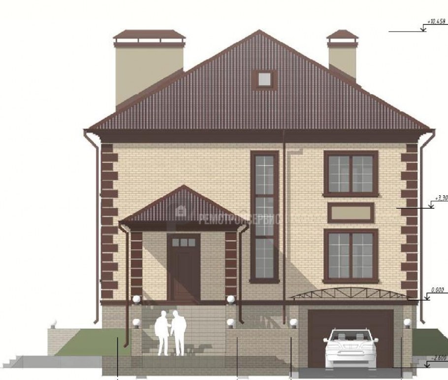 Проект 2 этажного дома с цоколем