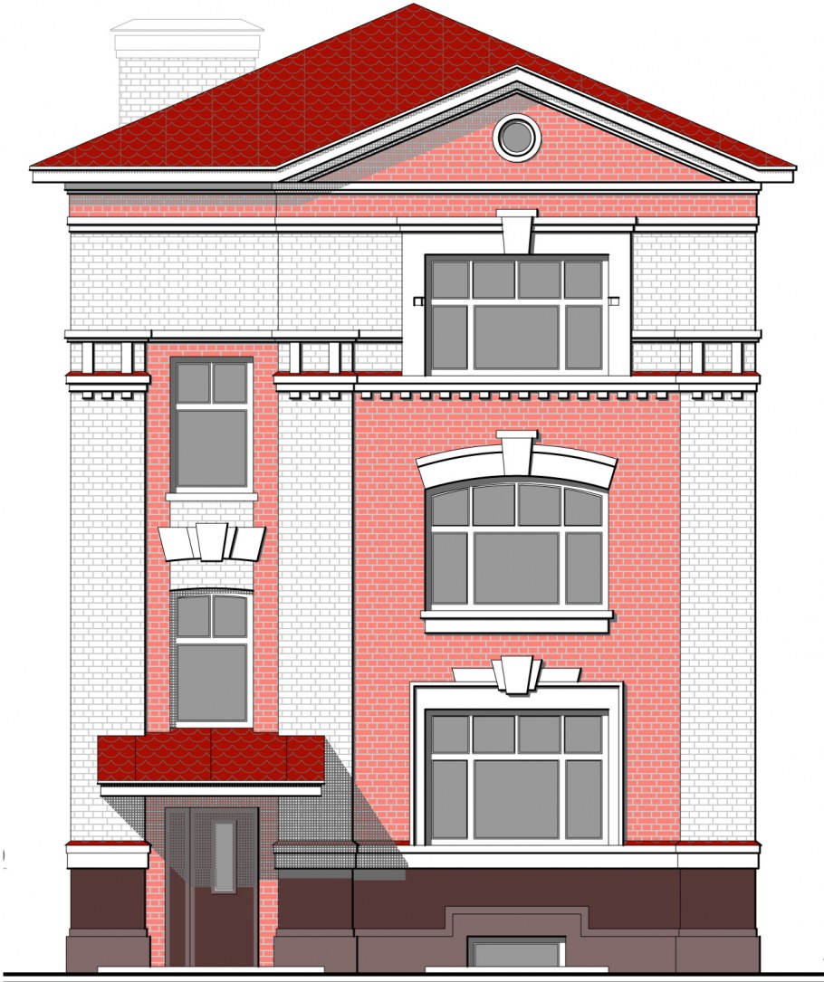 Фасад здания вид спереди