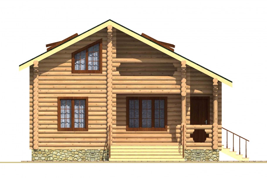 Дом из бревна 8х10 проекты