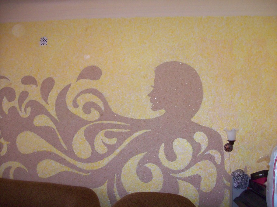 Жидкие обои рисунки на стенах