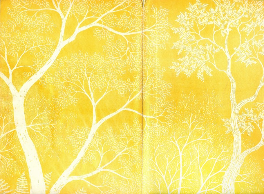Жёлтые обои для стен