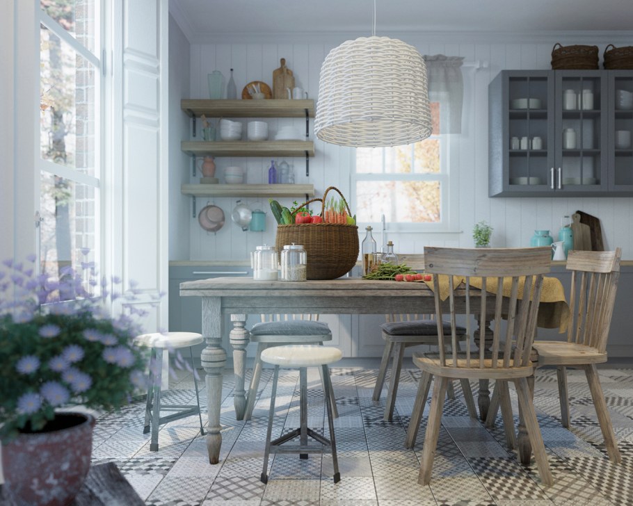 Интерьер перспектива фото Прованс квартира